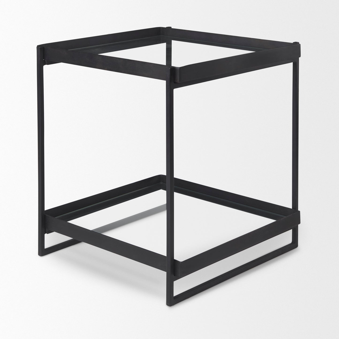 Trey Accent Table Black Metal | Glass - accent-tables