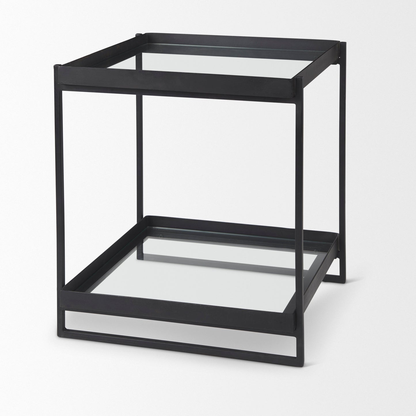 Trey Accent Table Black Metal | Glass - accent-tables