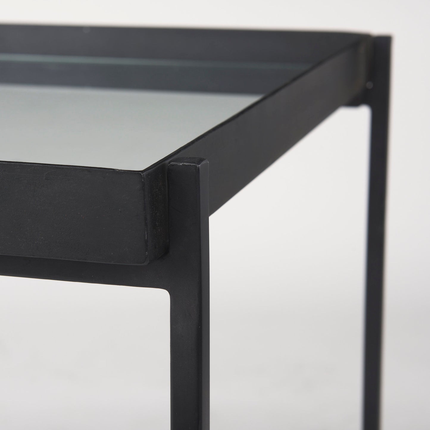 Trey Accent Table Black Metal | Glass - accent-tables