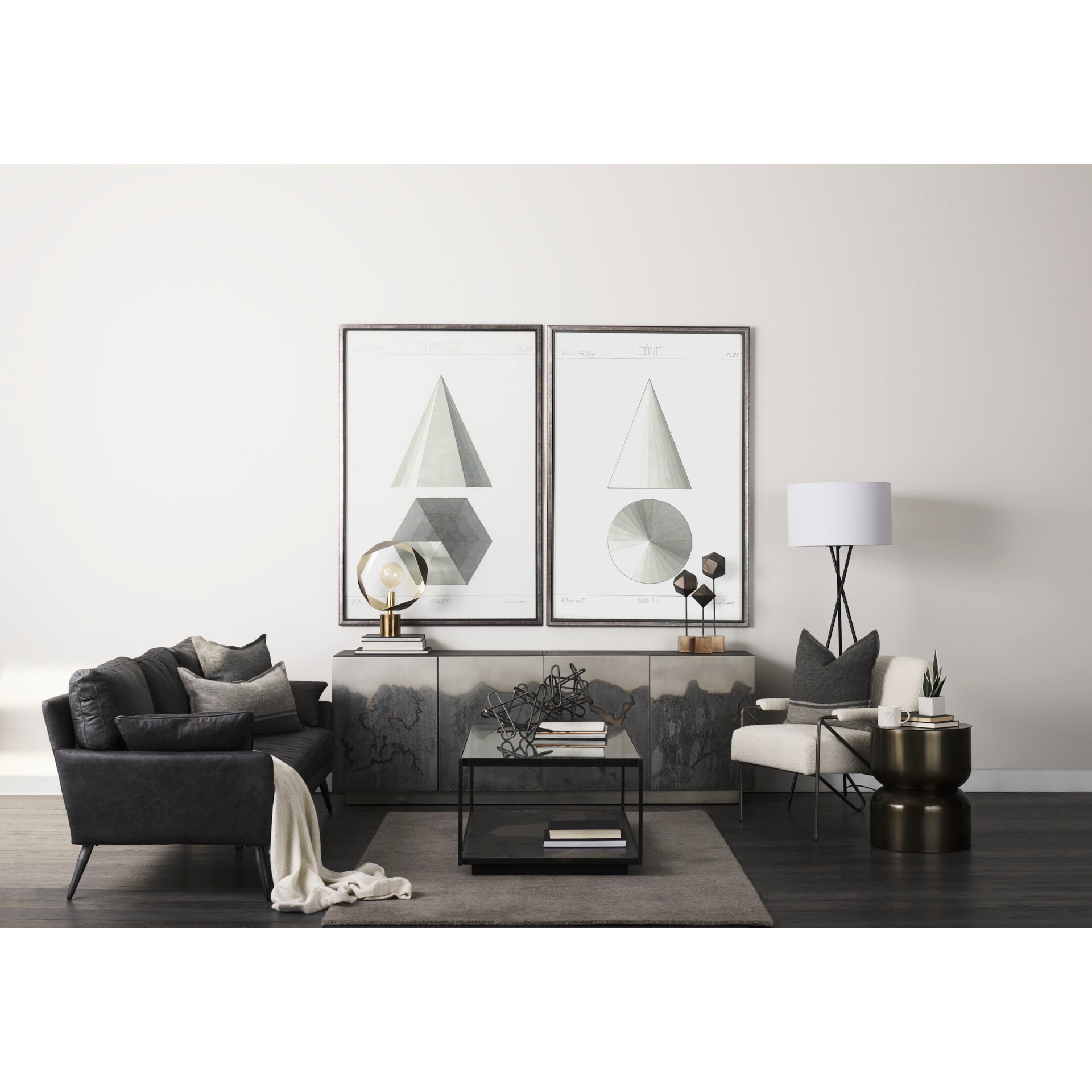 Vicunya Accent Chair Cream Boucle | Brown Metal - accent-chairs