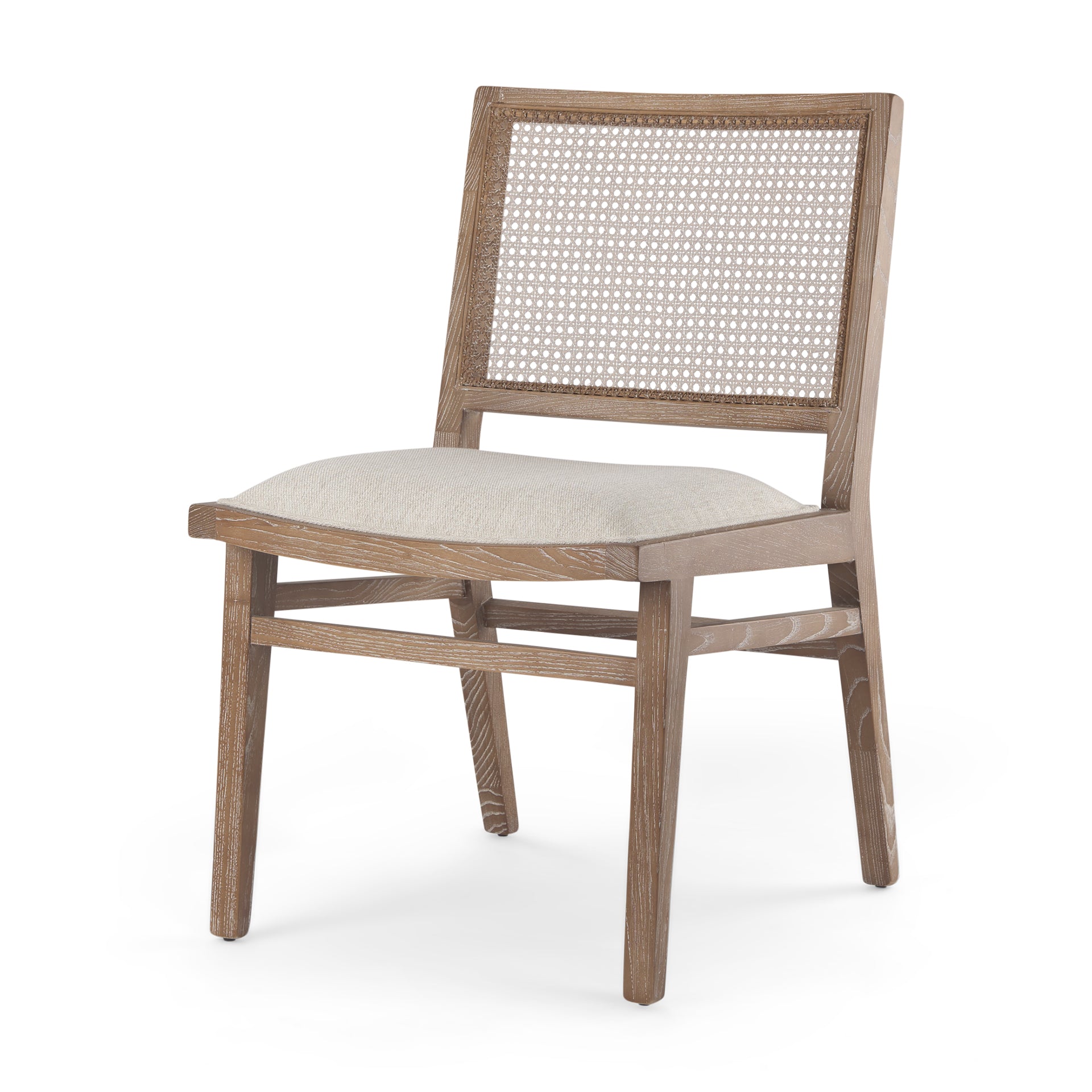 Wynn Dining Chair Beige fabric | Brown Wood - dining-chairs