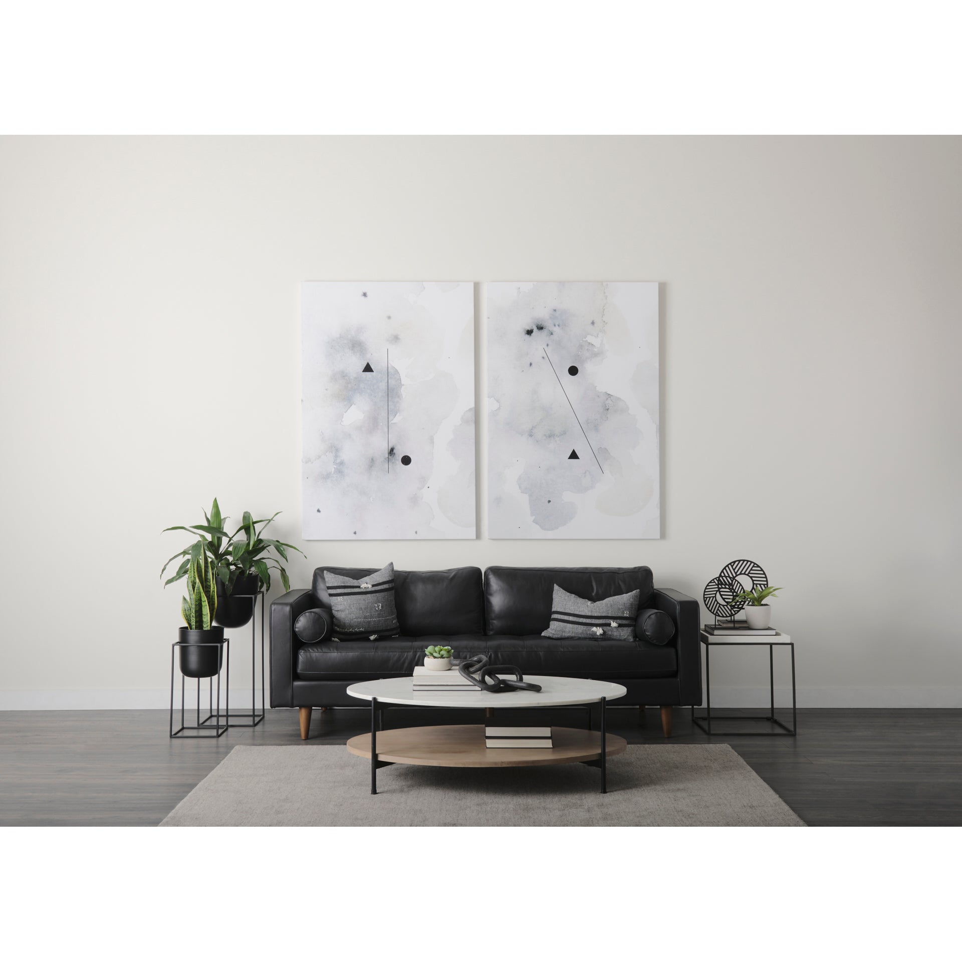 Alix 29.0L x 5.0W x 5.0H Black Wood Link Chain Decorative Object