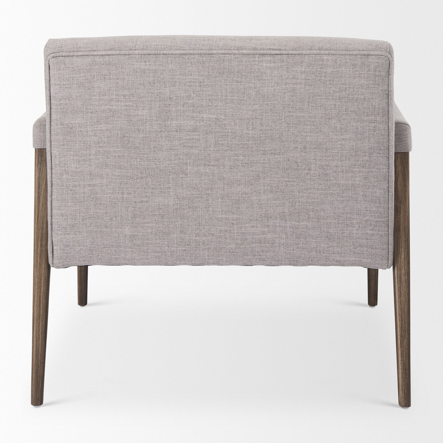 Palisades Accent Chair Gray Fabric | Brown Wood - accent-chairs