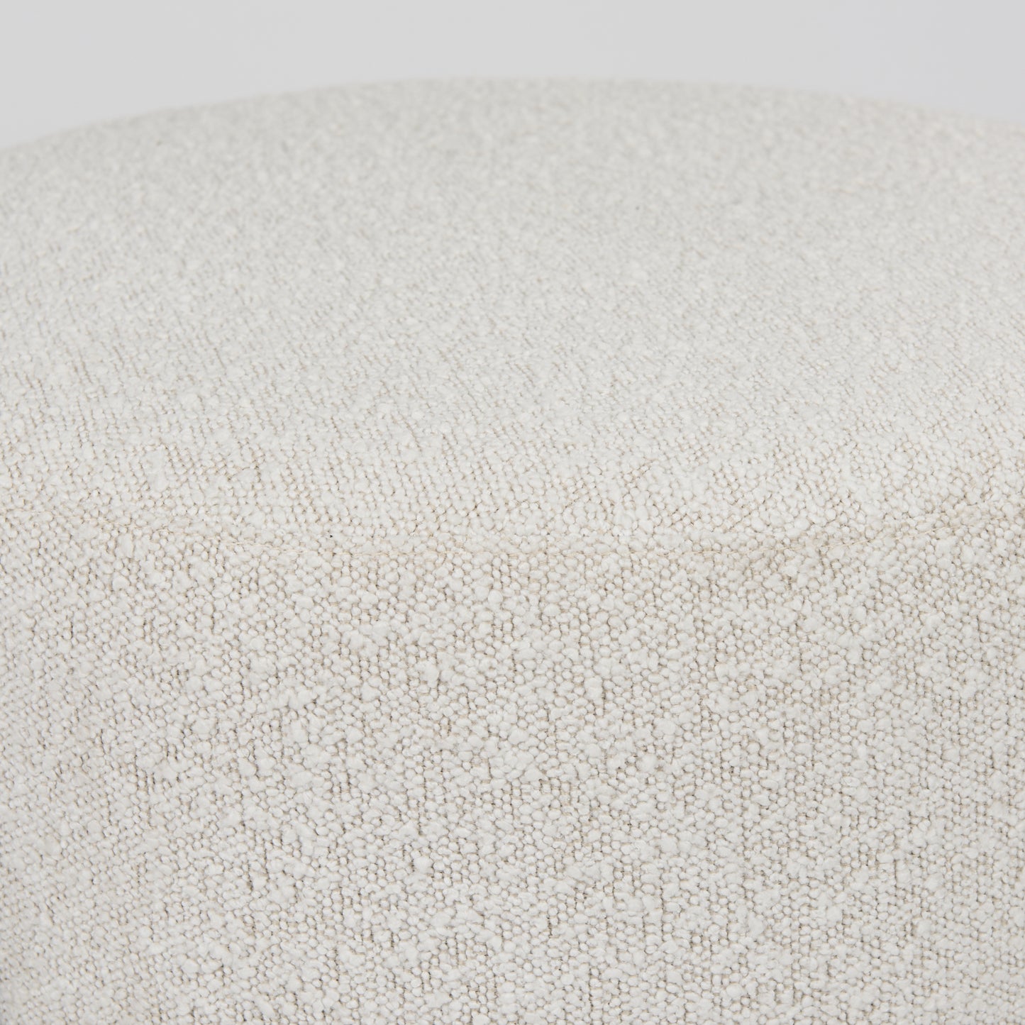 Amelia Ottoman Cream Bouclé Fabric | Black Metal | Small - ottoman-and-poufs