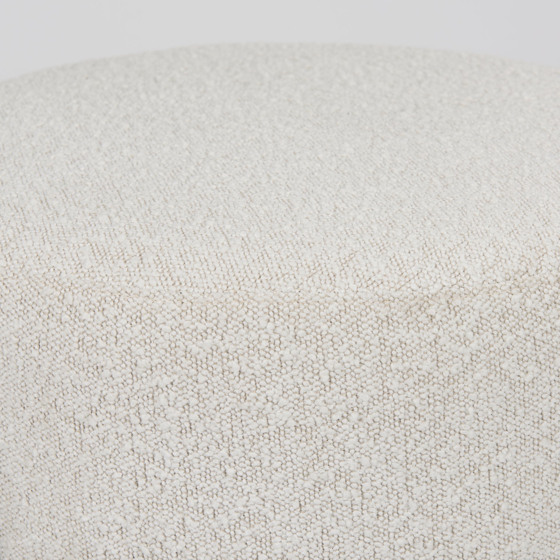 Amelia Ottoman Cream Bouclé Fabric | Black Metal | Small - ottoman-and-poufs