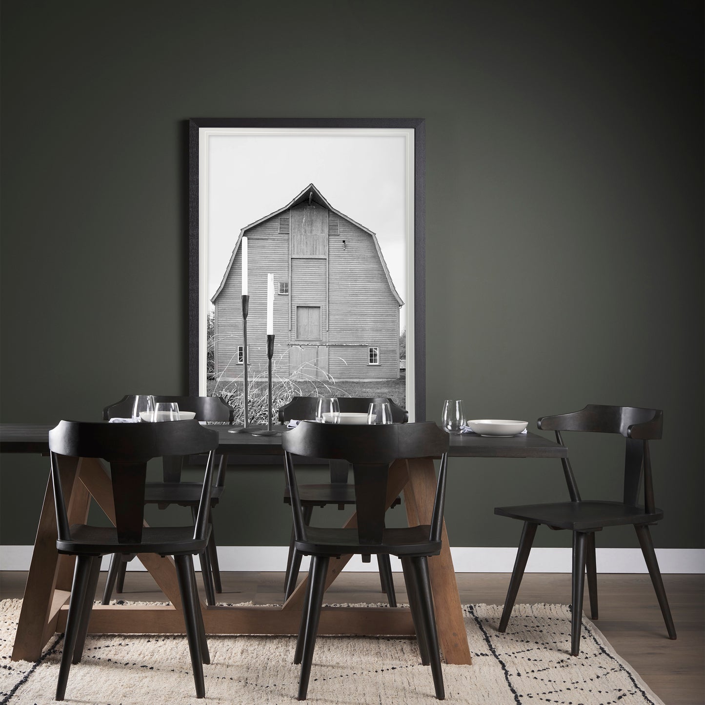 Levit (Large) Black Table Candle Holder