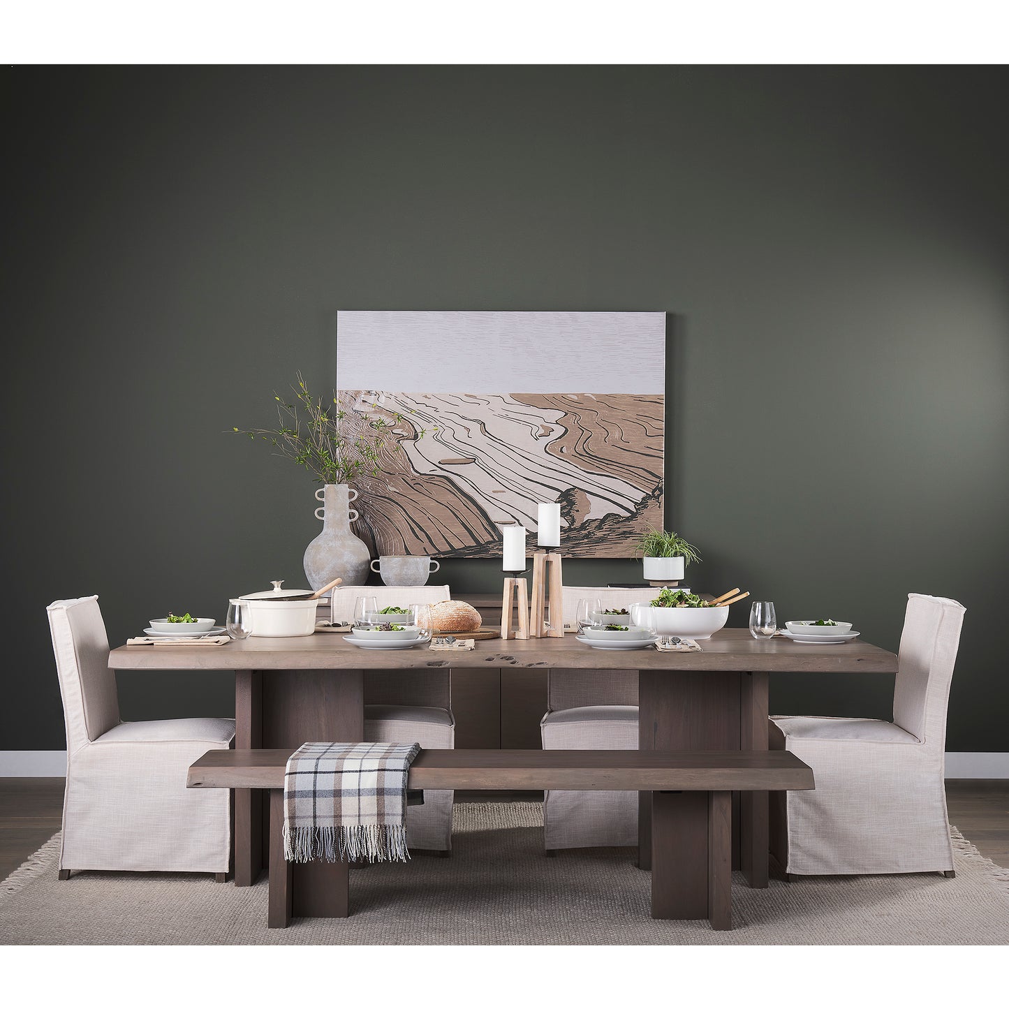 Konstantin Dining Table Medium Brown Wood - dining-table