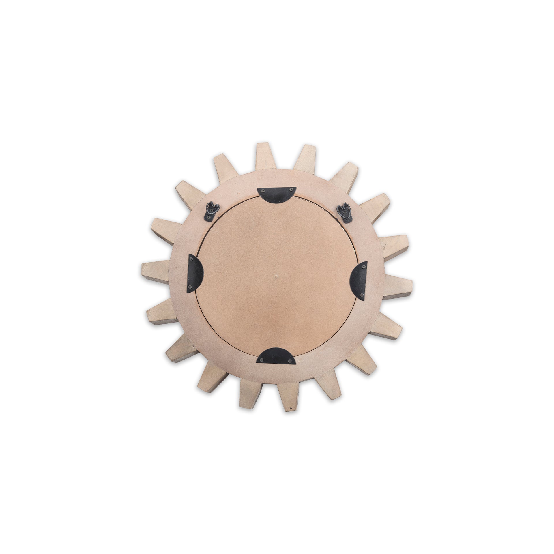 Cog Wall Mirror Sunrise Brown Wood | 17’’ | Sunrise - wall-mirrors-grouped