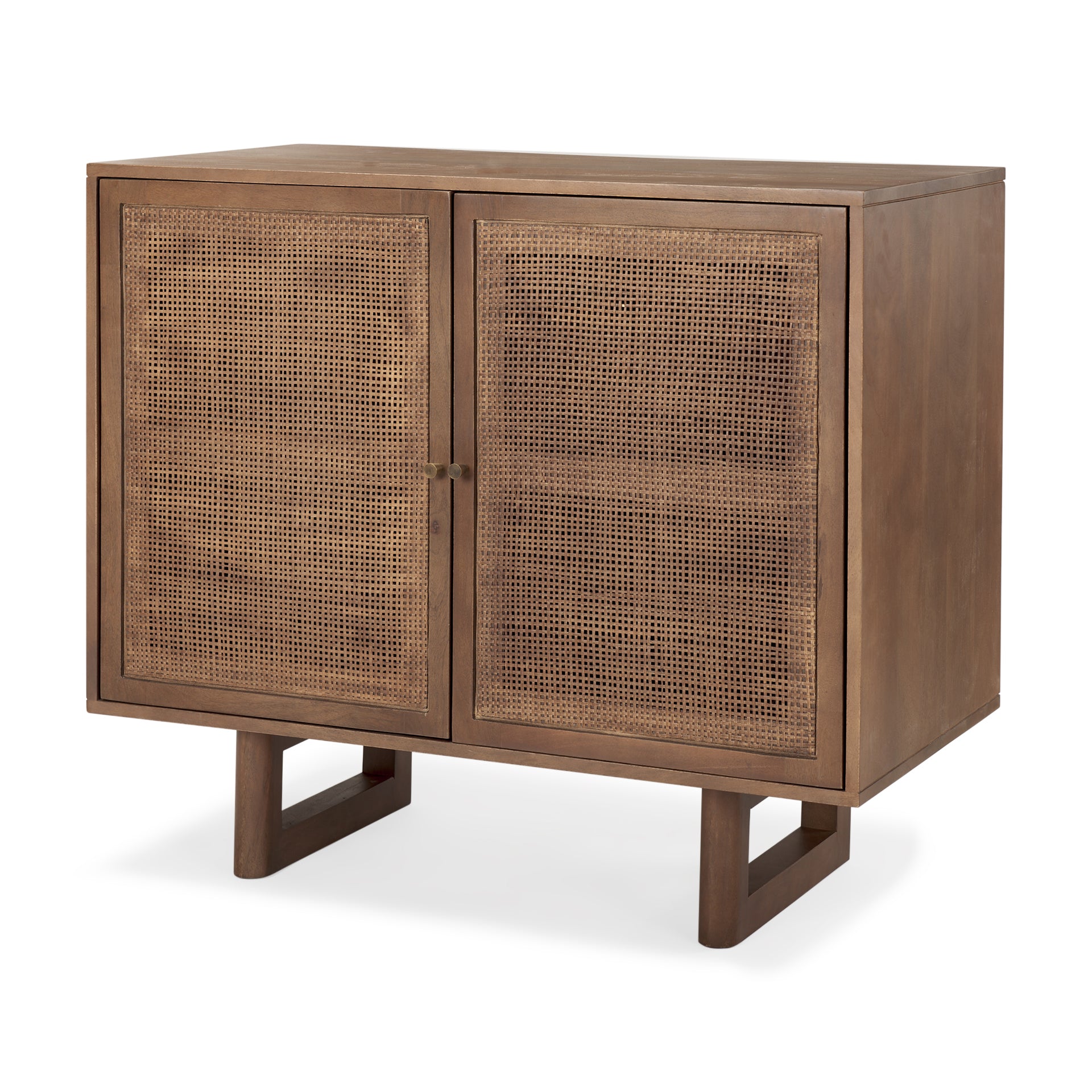 Grier Accent Cabinet Medium Brown Wood | Cane Accent | 2 Door - acc-chest-cabinets