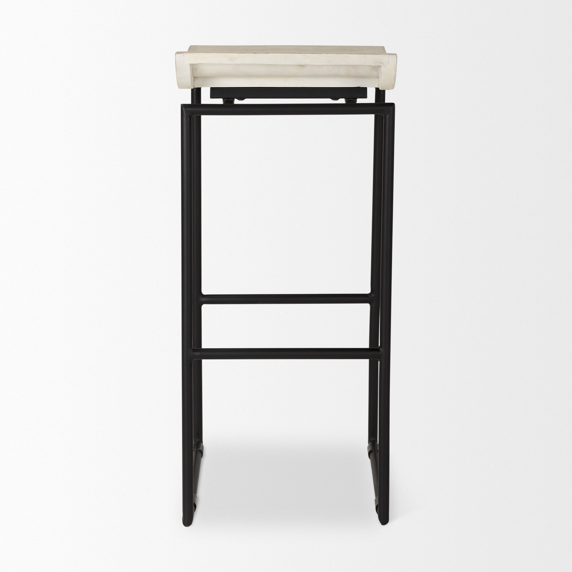 Givens Bar Counter Stool Natural Wood | Black Metal | Bar - bar-stools