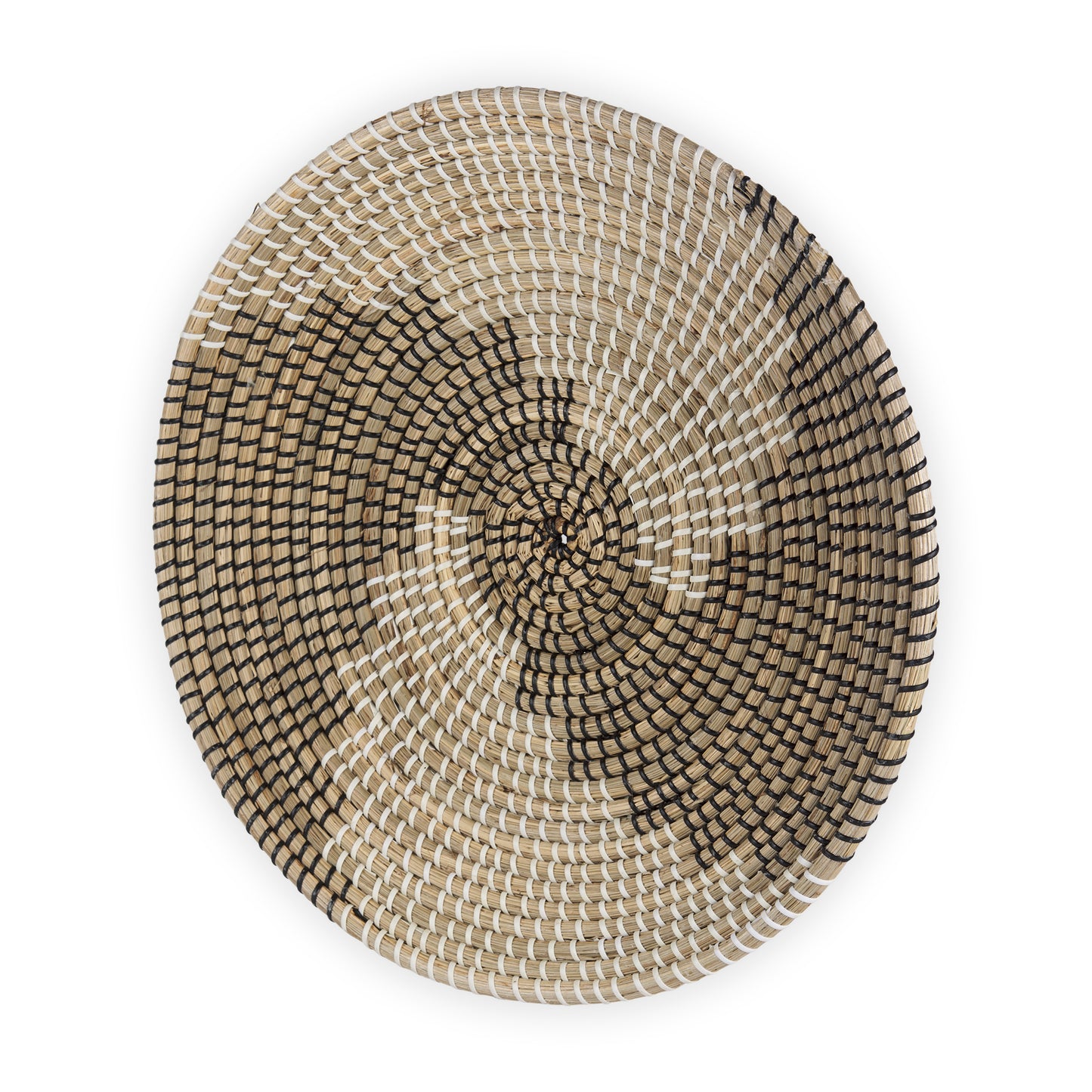 Luna 18.0L x 18.0W x 3.0H Large Light Brown Seagrass Round Wall Hanging Plate