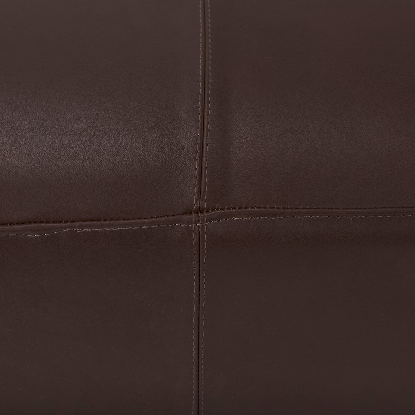 Minara Ottoman Dark Brown Leather - ottoman-and-poufs