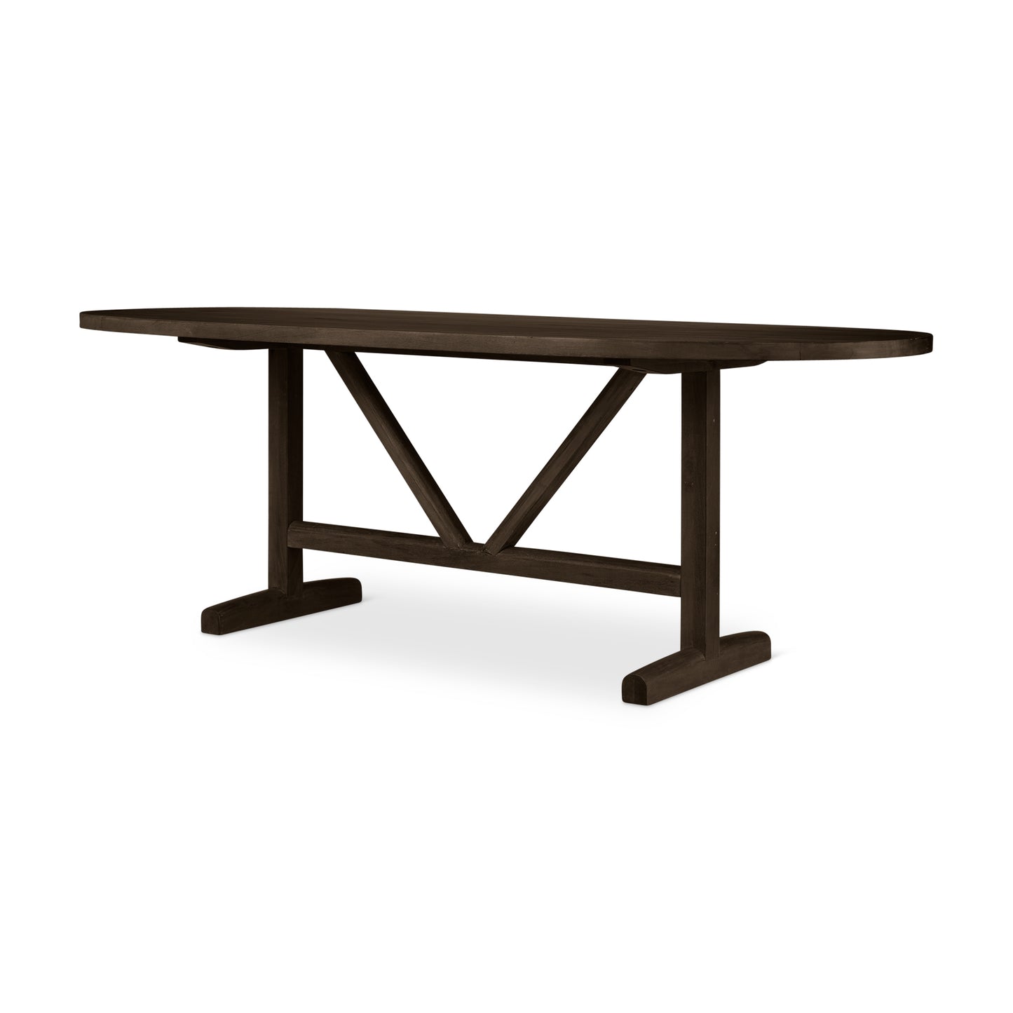 Viktor Dining Table Dark Brown Wood | 84L - dining-table