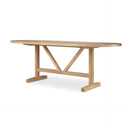 Viktor Dining Table Light Brown Wood | 84L - dining-table