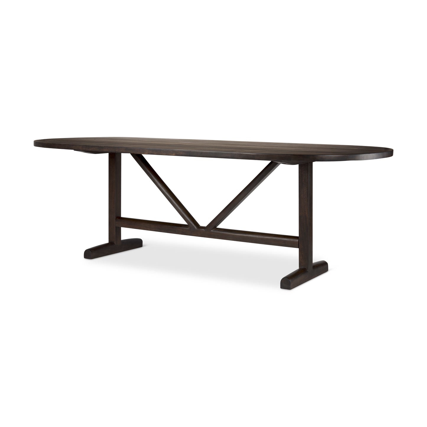 Viktor Dining Table Dark Brown Wood | 94L - dining-table