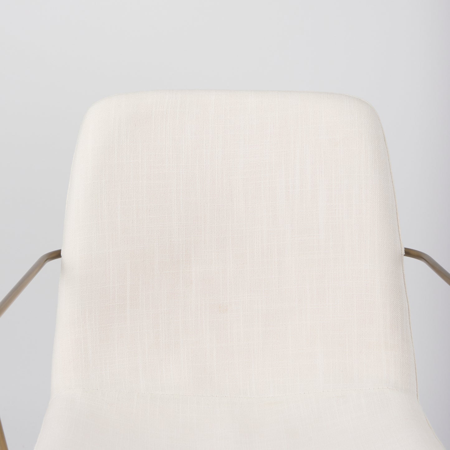 Sawyer Dining Chair Cream Fabric | Gold Metal (Armchair) - dining-chairs