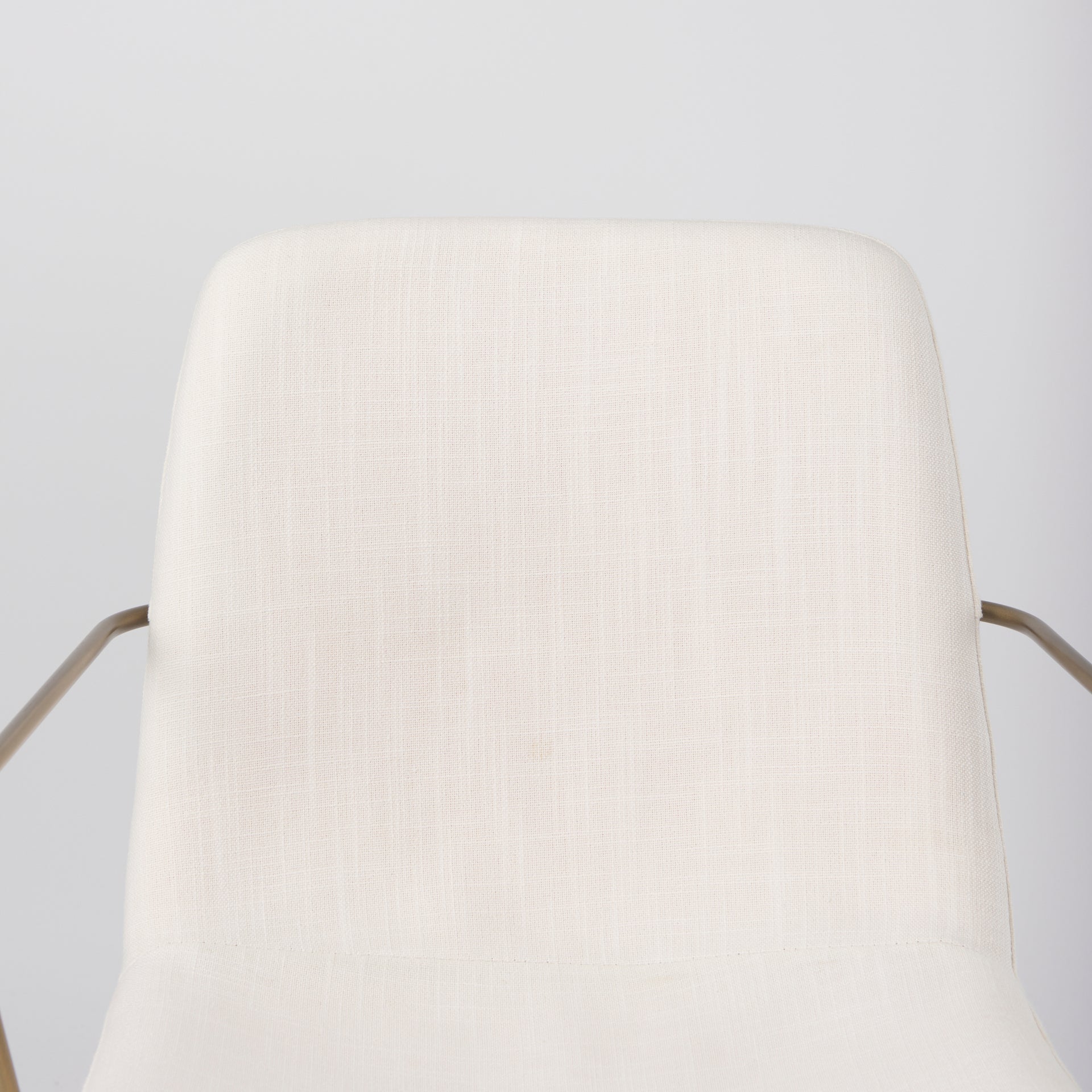 Sawyer Dining Chair Cream Fabric | Gold Metal (Armchair) - dining-chairs