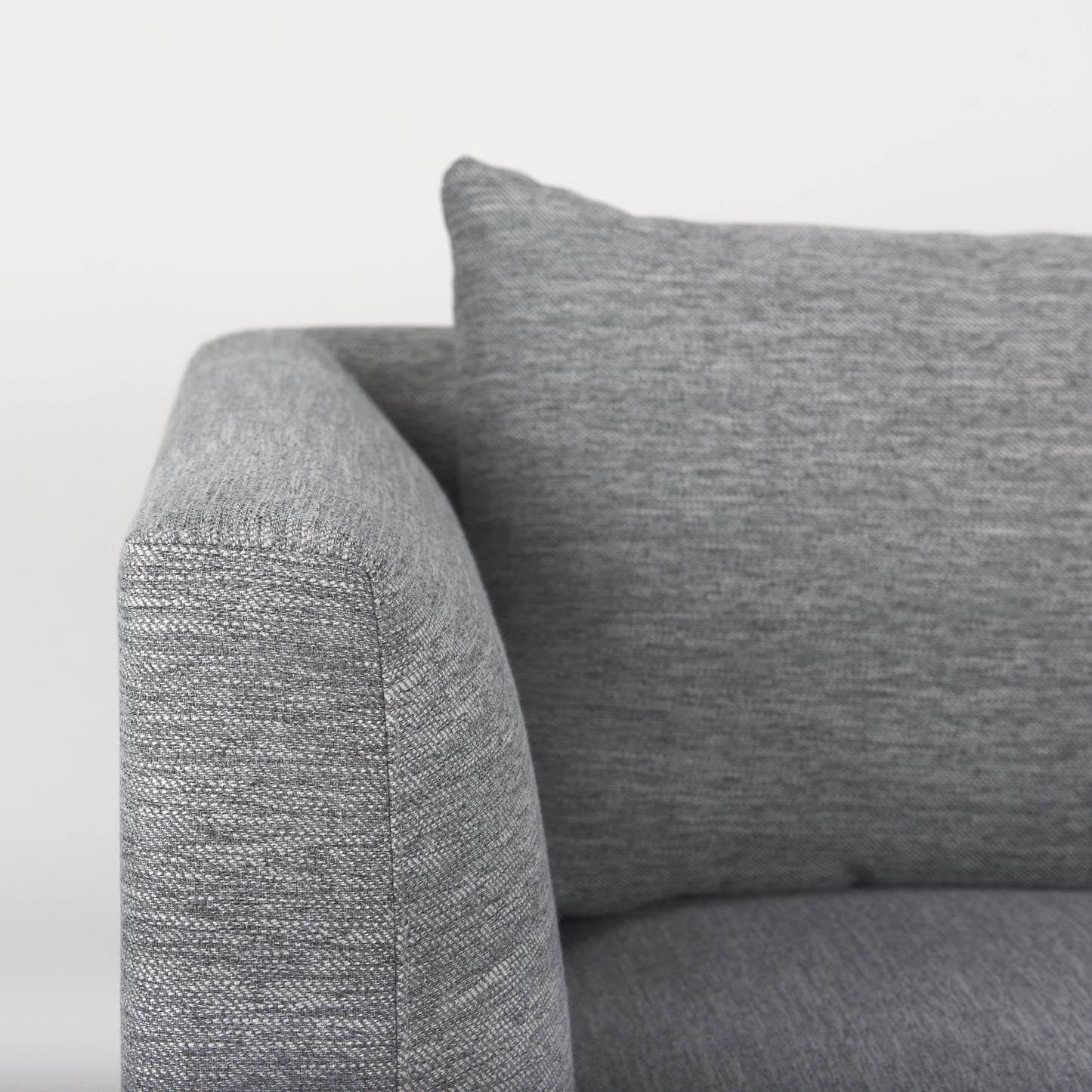 Valence 3 Piece (W/ 2 x Ottoman) Castlerock Gray Modular Sofa Set