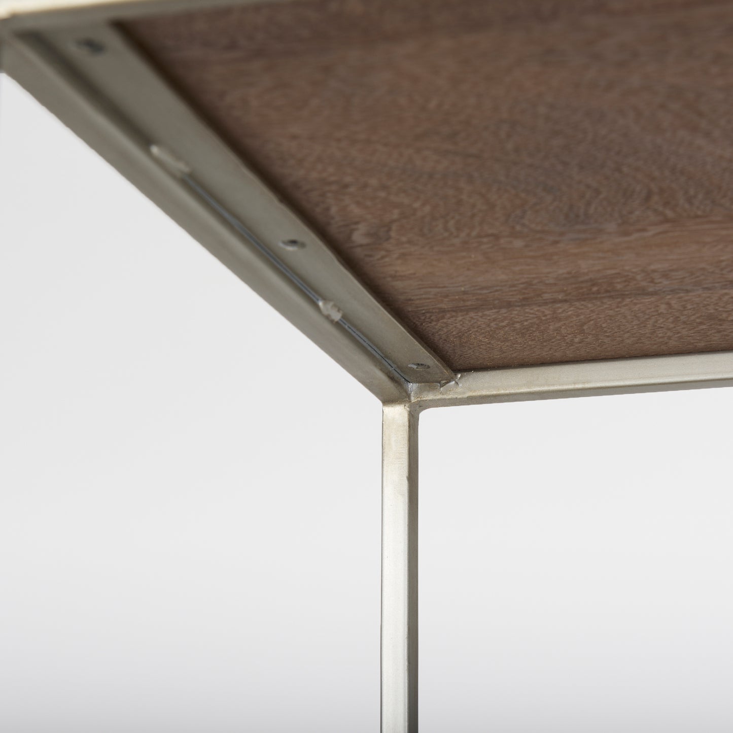 Morris 4 Tier Shelving Unit Brown Wood | Silver Metal - shelving