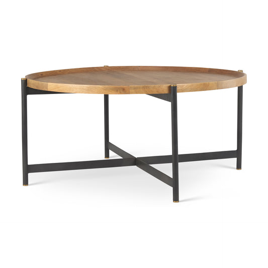 Marquisa Coffee Table Brown Wood | Black Metal | Large - coffee-tables