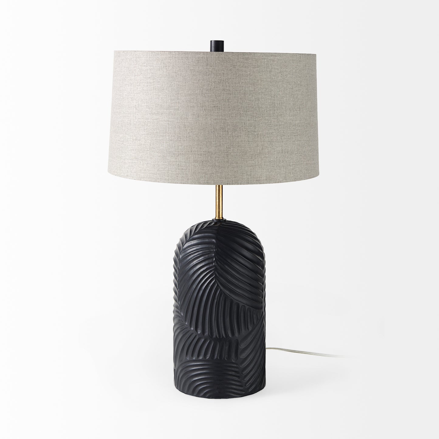 Quinn Table Lamp Navy | Beige Shade - table-lamps