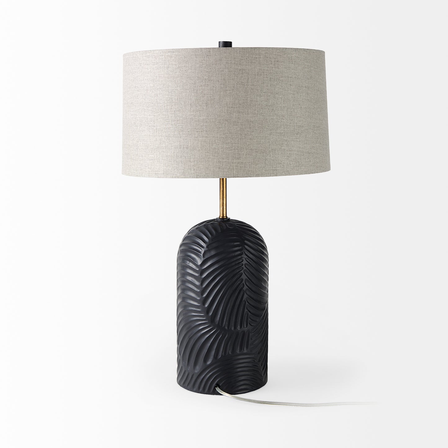 Quinn Table Lamp Navy | Beige Shade - table-lamps