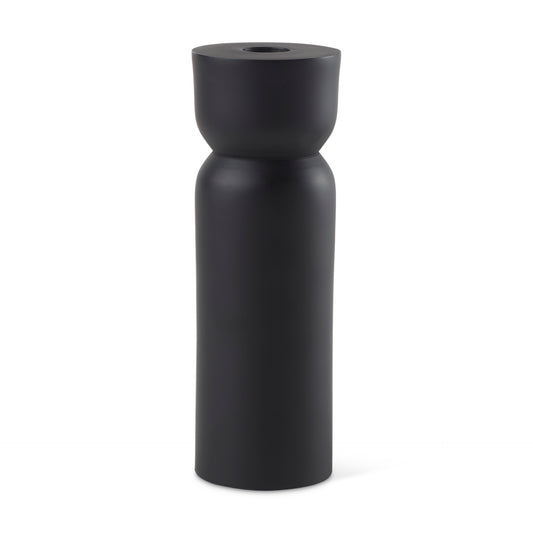 Malta Black Large Metal Candle Holder