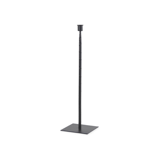 Porter 5.0L x 5.0W x 18.0H Medium Black Iron Candle Holder