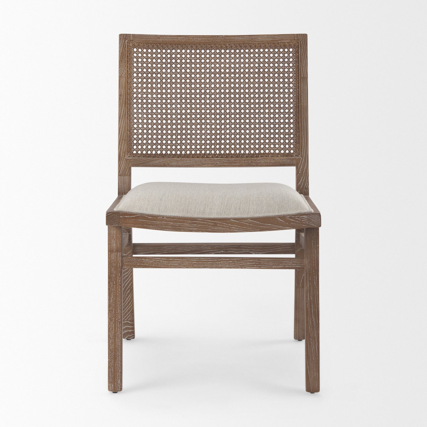 Wynn Dining Chair Beige fabric | Brown Wood - dining-chairs