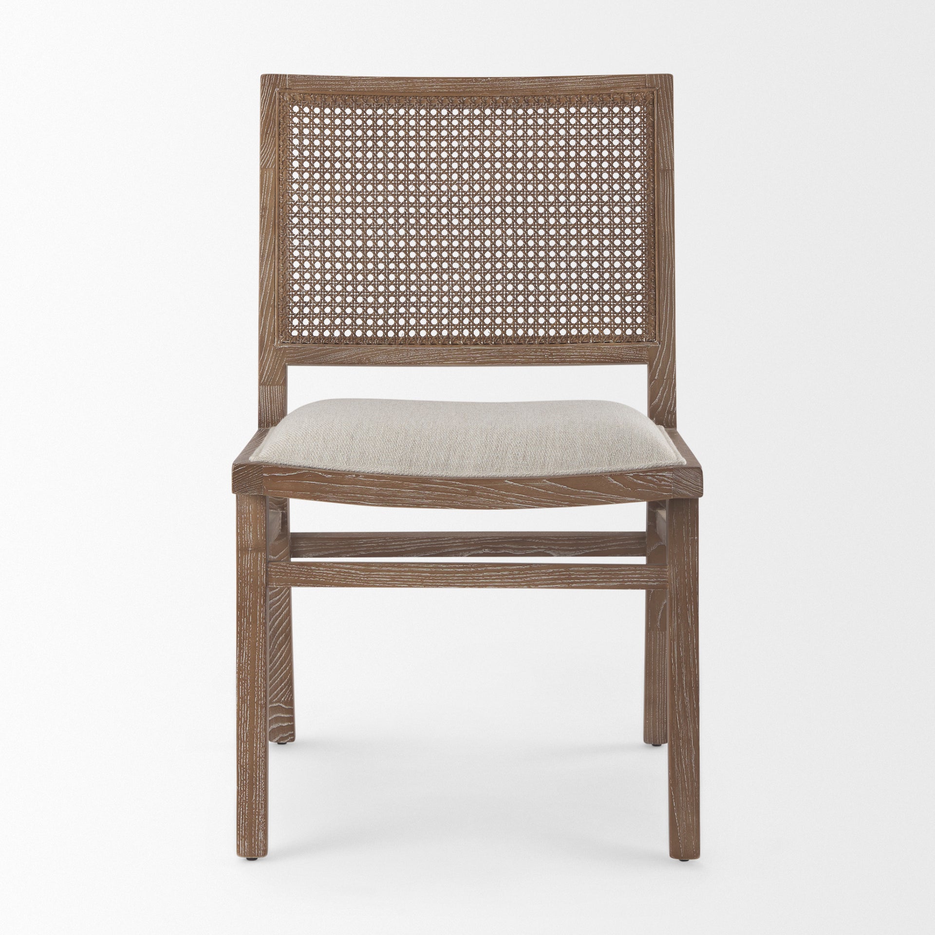 Wynn Dining Chair Beige fabric | Brown Wood - dining-chairs