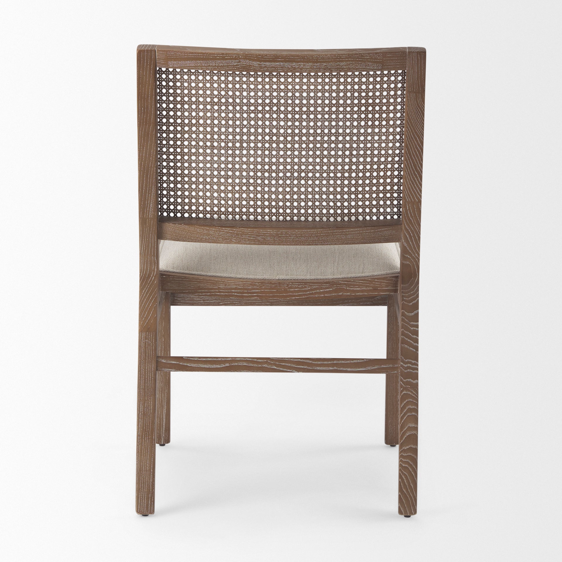 Wynn Dining Chair Beige fabric | Brown Wood - dining-chairs