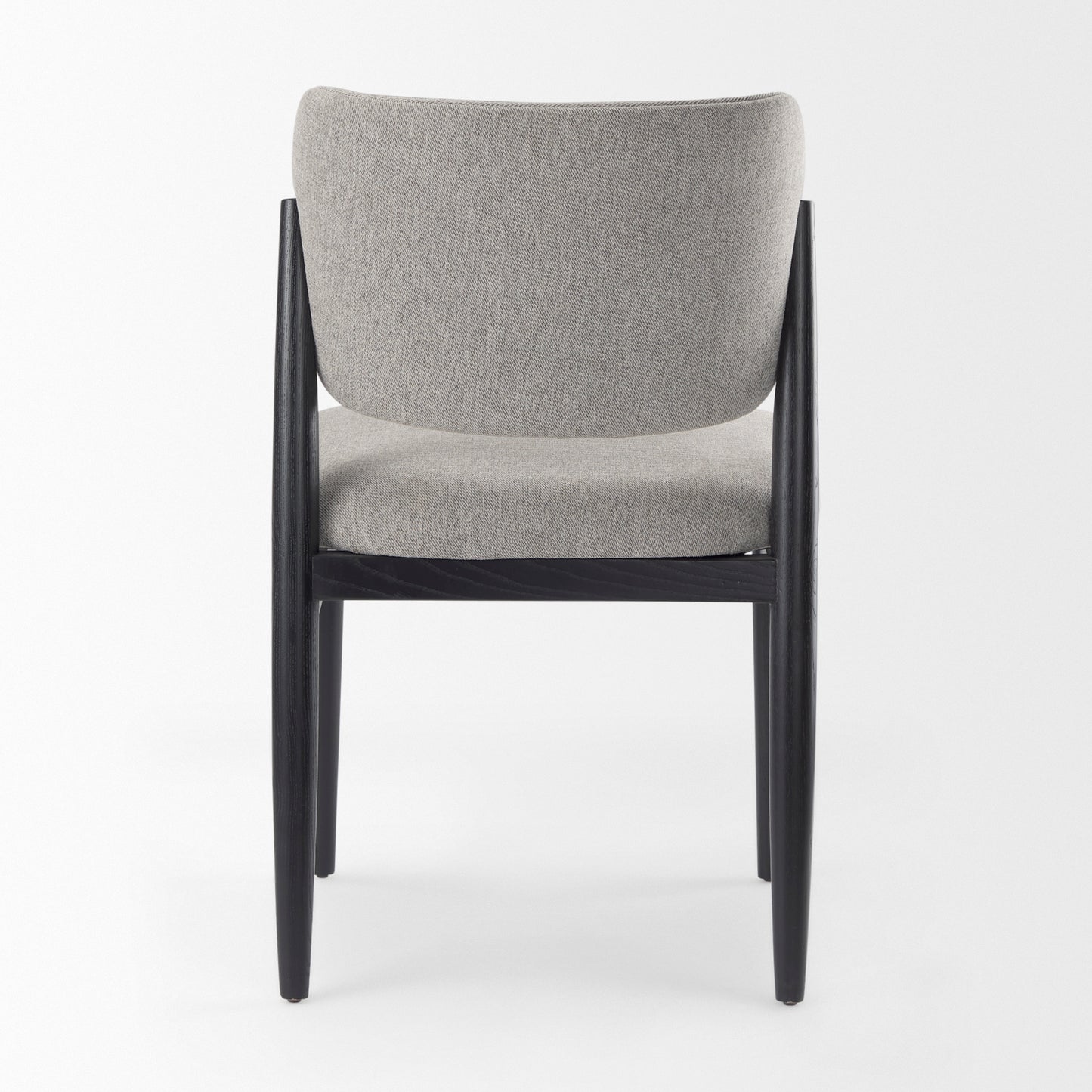 Cline Dining Chair Gray Fabric | Black Wood - dining-chairs