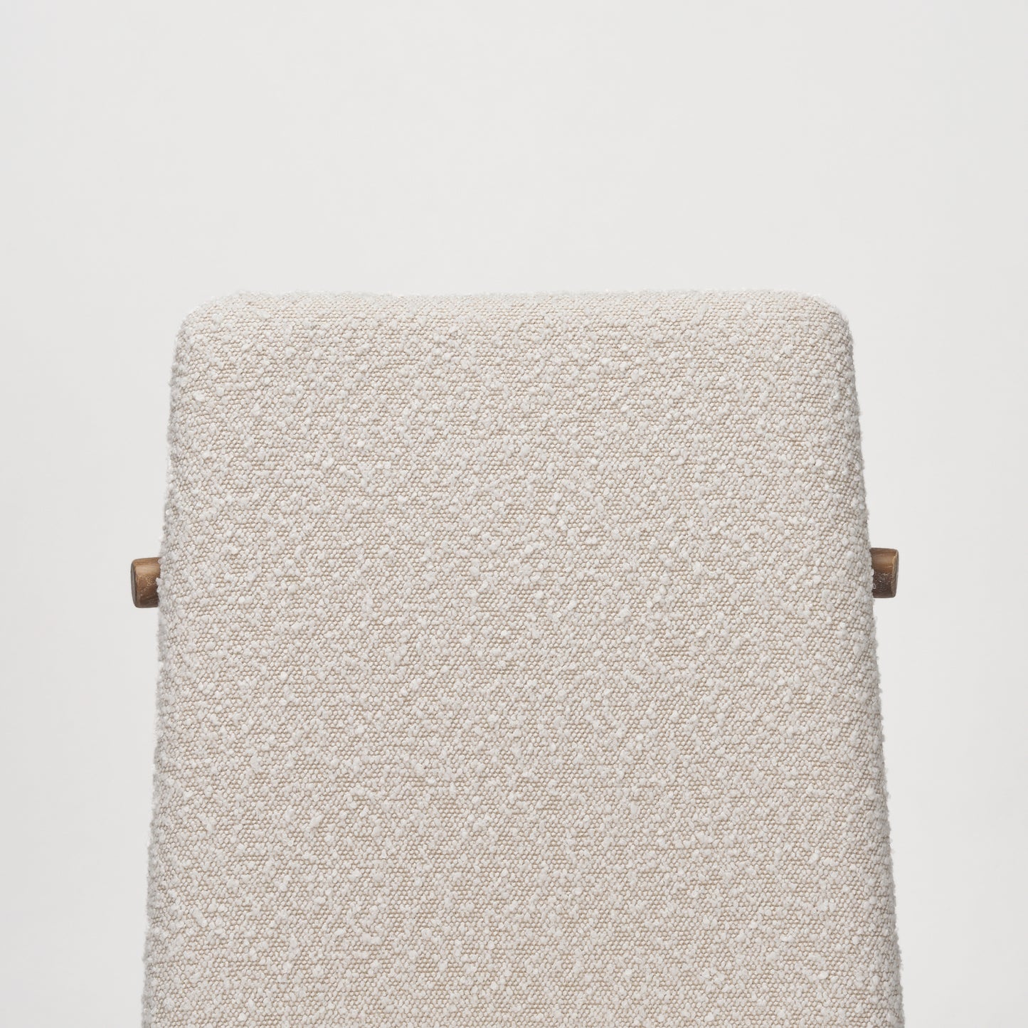 Cavett Cream Boucle Upholstered Seat W/Light Brown Wood Frame Dining Chair