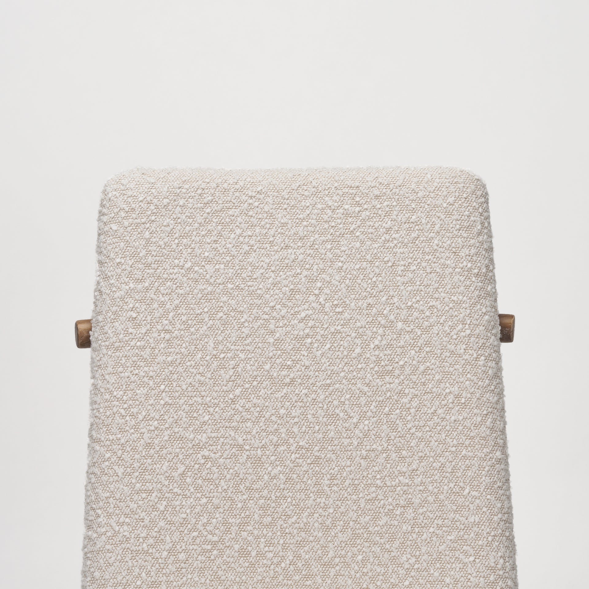 Cavett Cream Boucle Upholstered Seat W/Light Brown Wood Frame Dining Chair