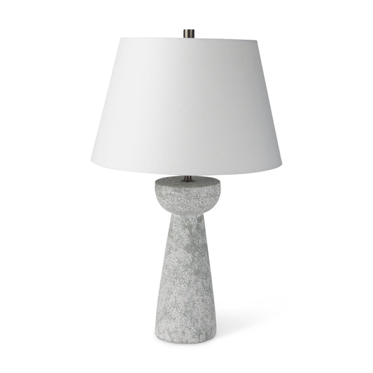 Julia 16.0L x 16.0W x 27.0H Gray Antique Painted Cement Table Lamp
