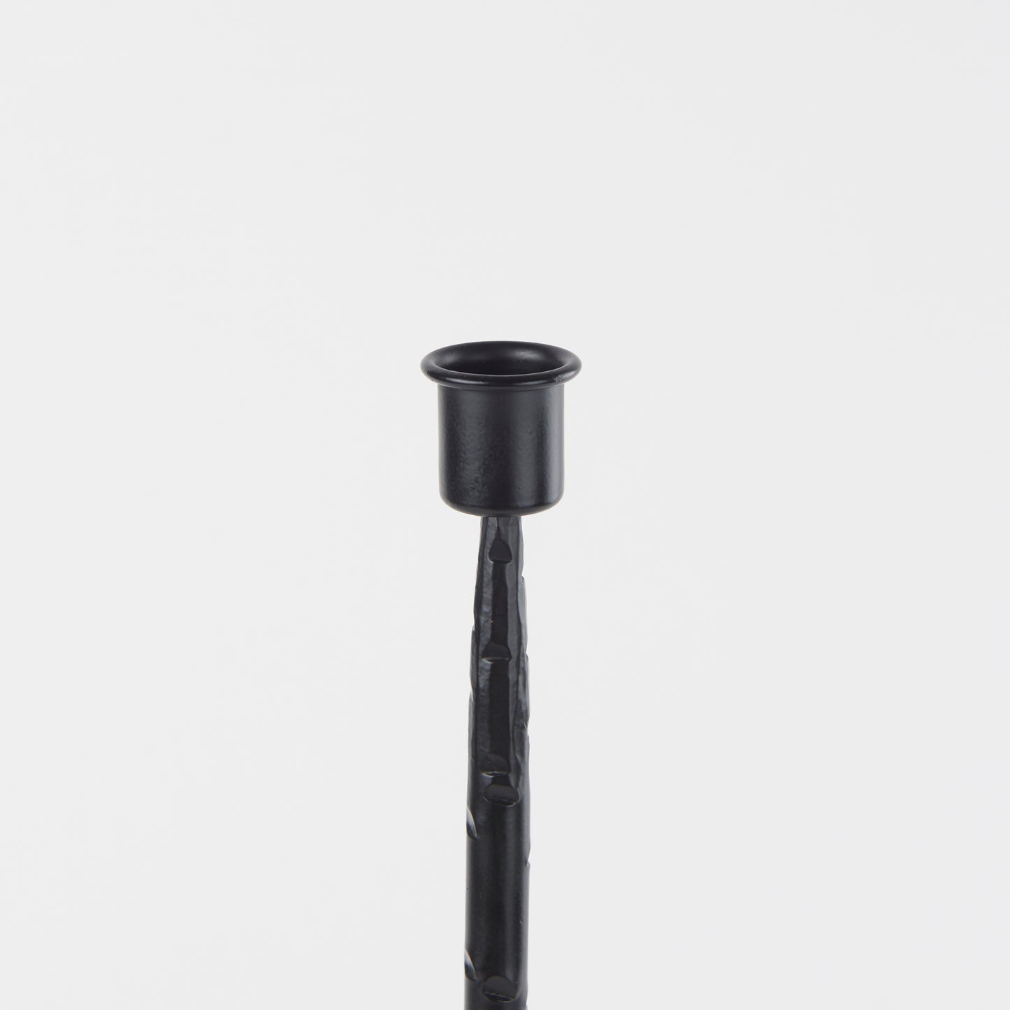 Porter 5.0L x 5.0W x 18.0H Medium Black Iron Candle Holder