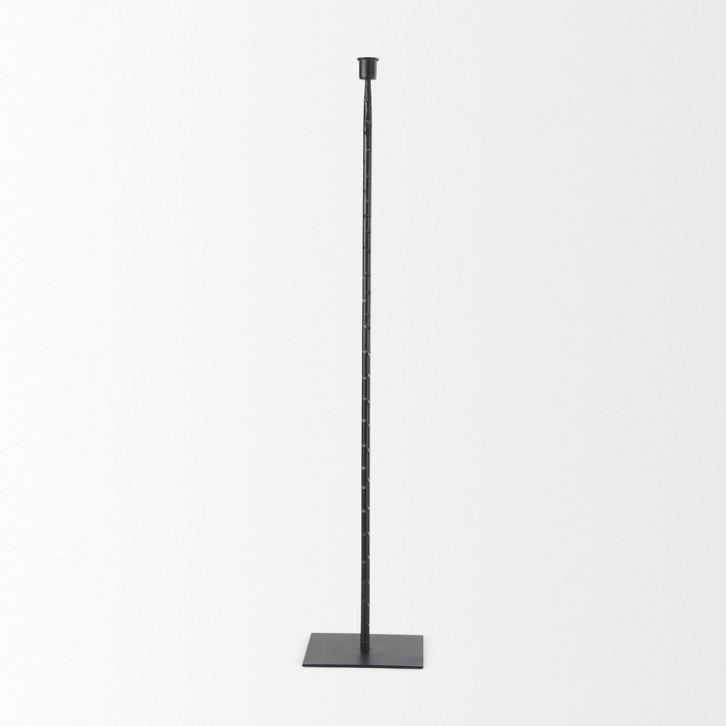 Porter 6.0L x 6.0W x 30.0H Large Black Iron Candle Holder