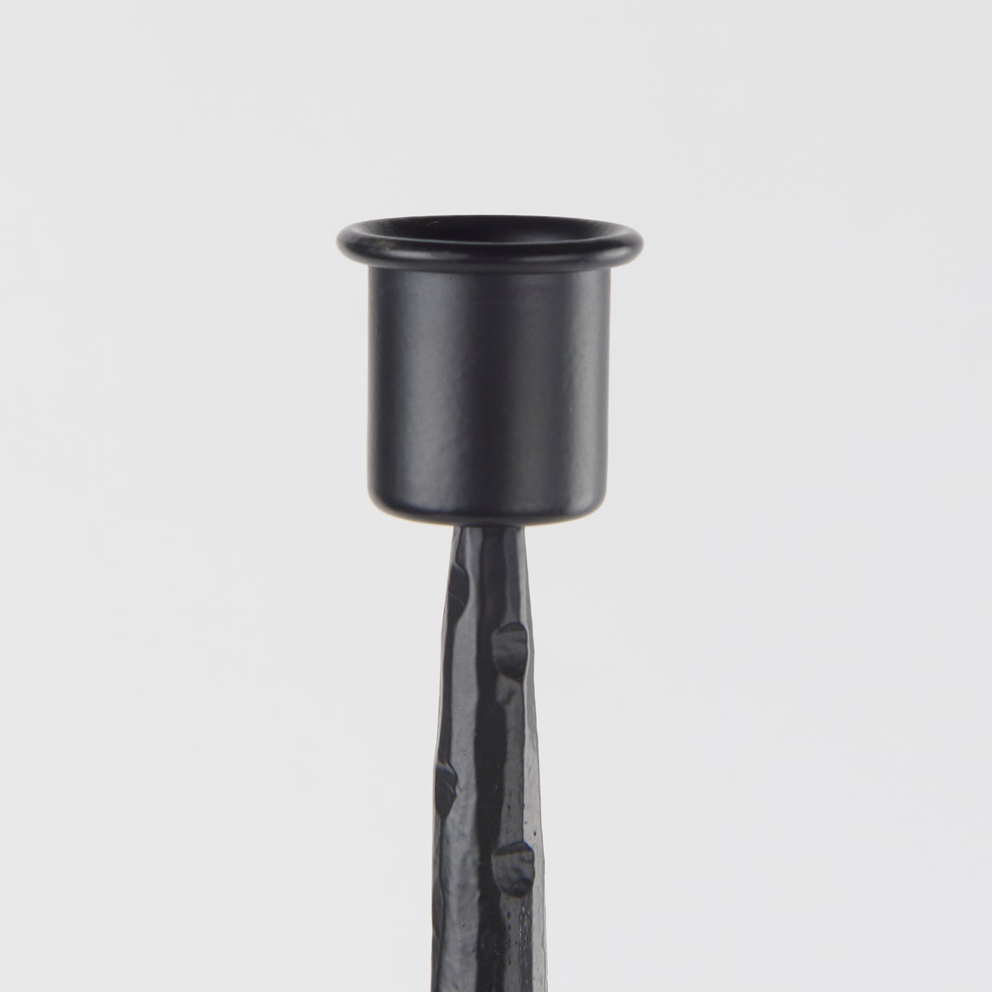 Porter 6.0L x 6.0W x 30.0H Large Black Iron Candle Holder