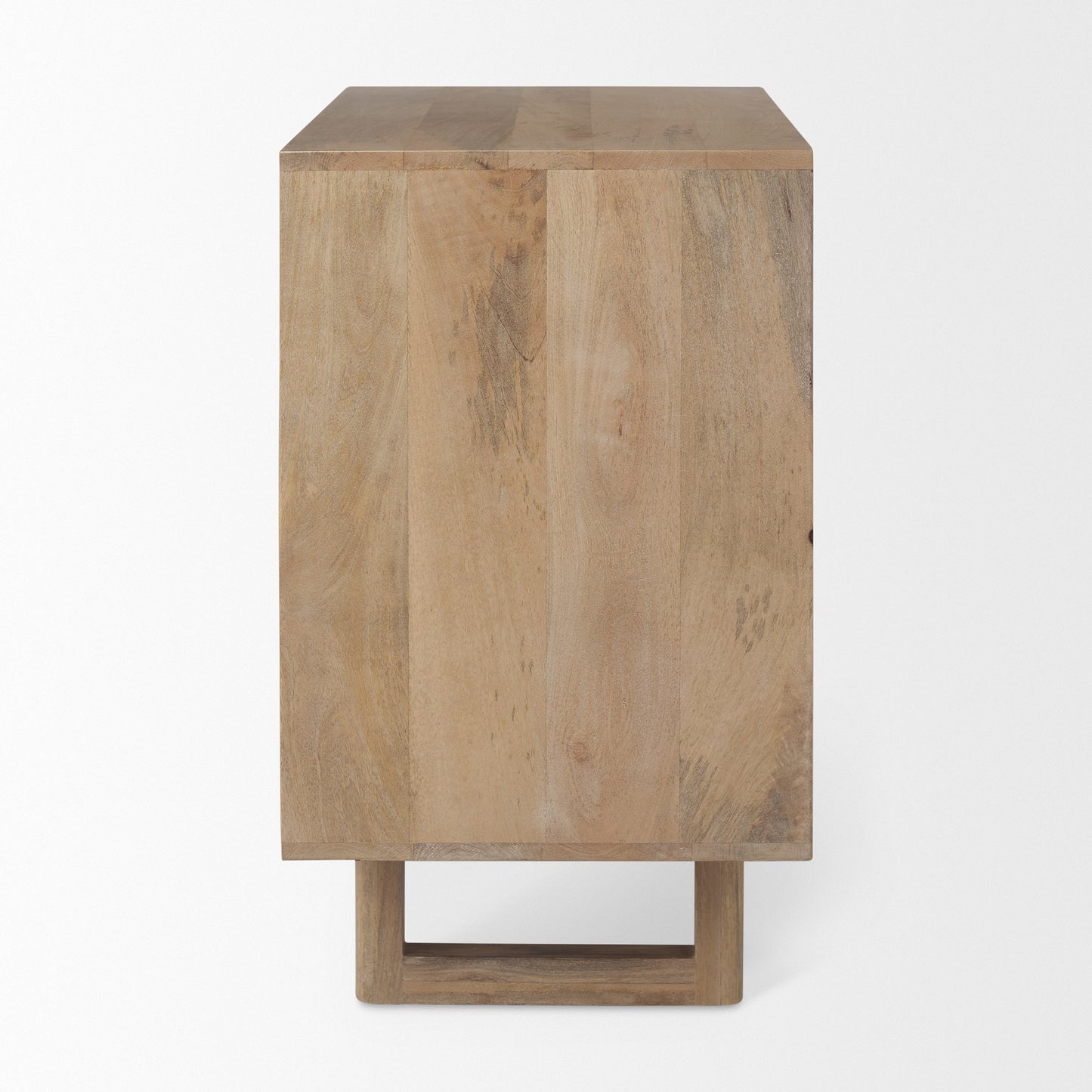 Grier 36" Light Brown Wood w/ Cane 2 Door Accent Cabinet