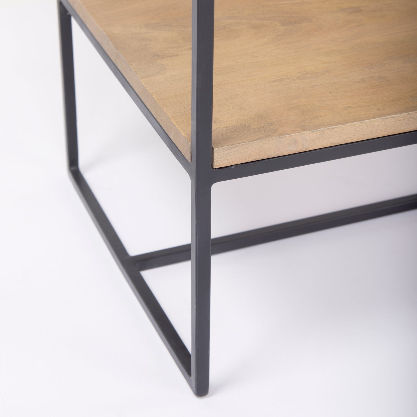 Morris 6 Tier Shelving Unit Brown Wood | Black Metal - shelving