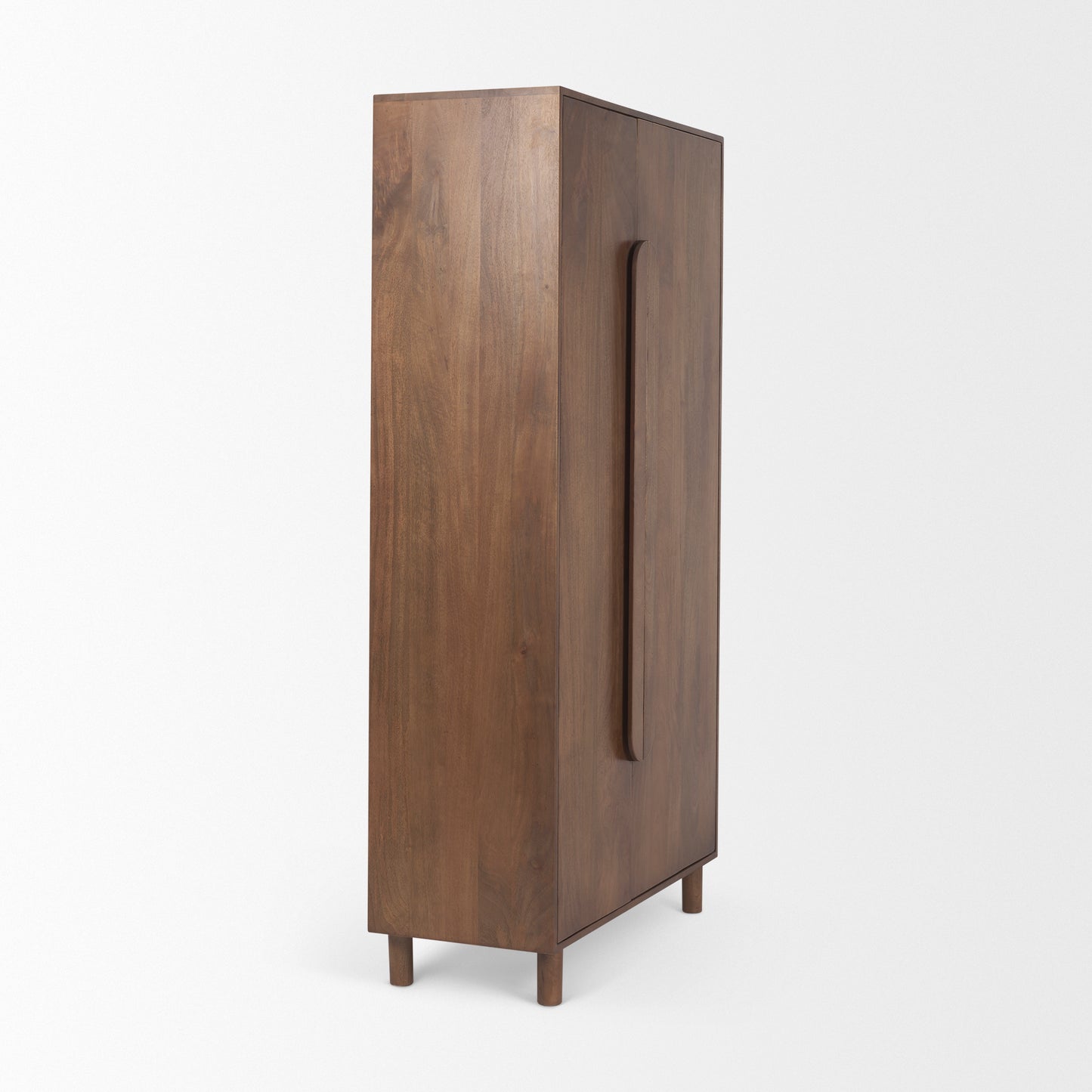 Astrid 36.0L x 17.0W x 70.0H Medium Brown Solid Wood Armoire