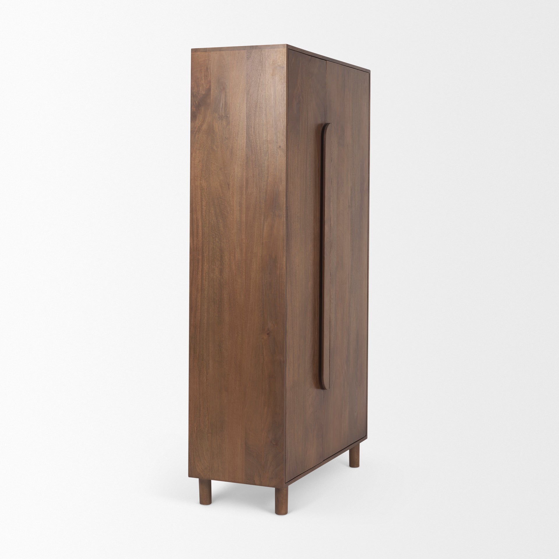 Astrid 36.0L x 17.0W x 70.0H Medium Brown Solid Wood Armoire