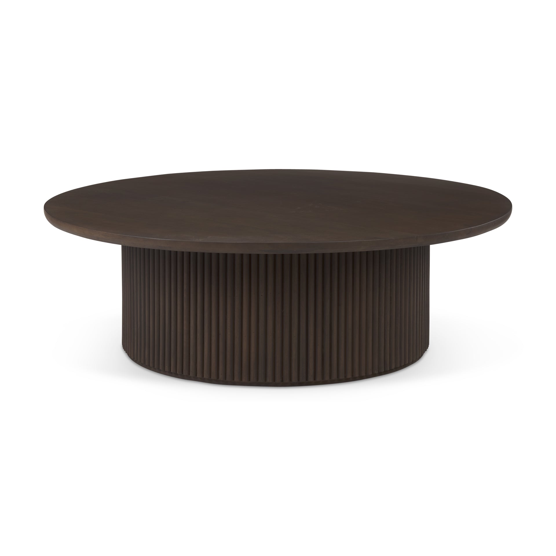 Terra Round Coffee Table Dark Brown Wood - coffee-tables