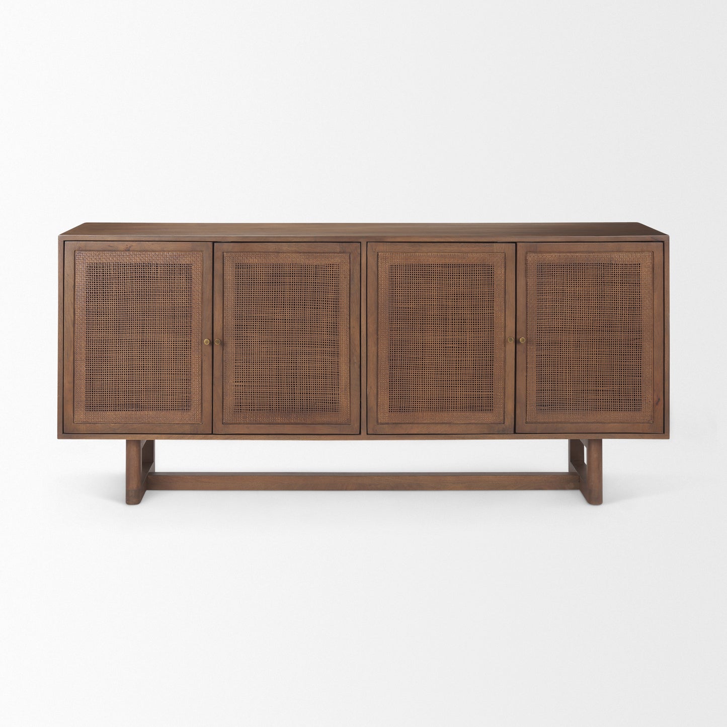 Grier Sideboard Medium Brown Wood | Cane Accent - sideboards-and-buffets