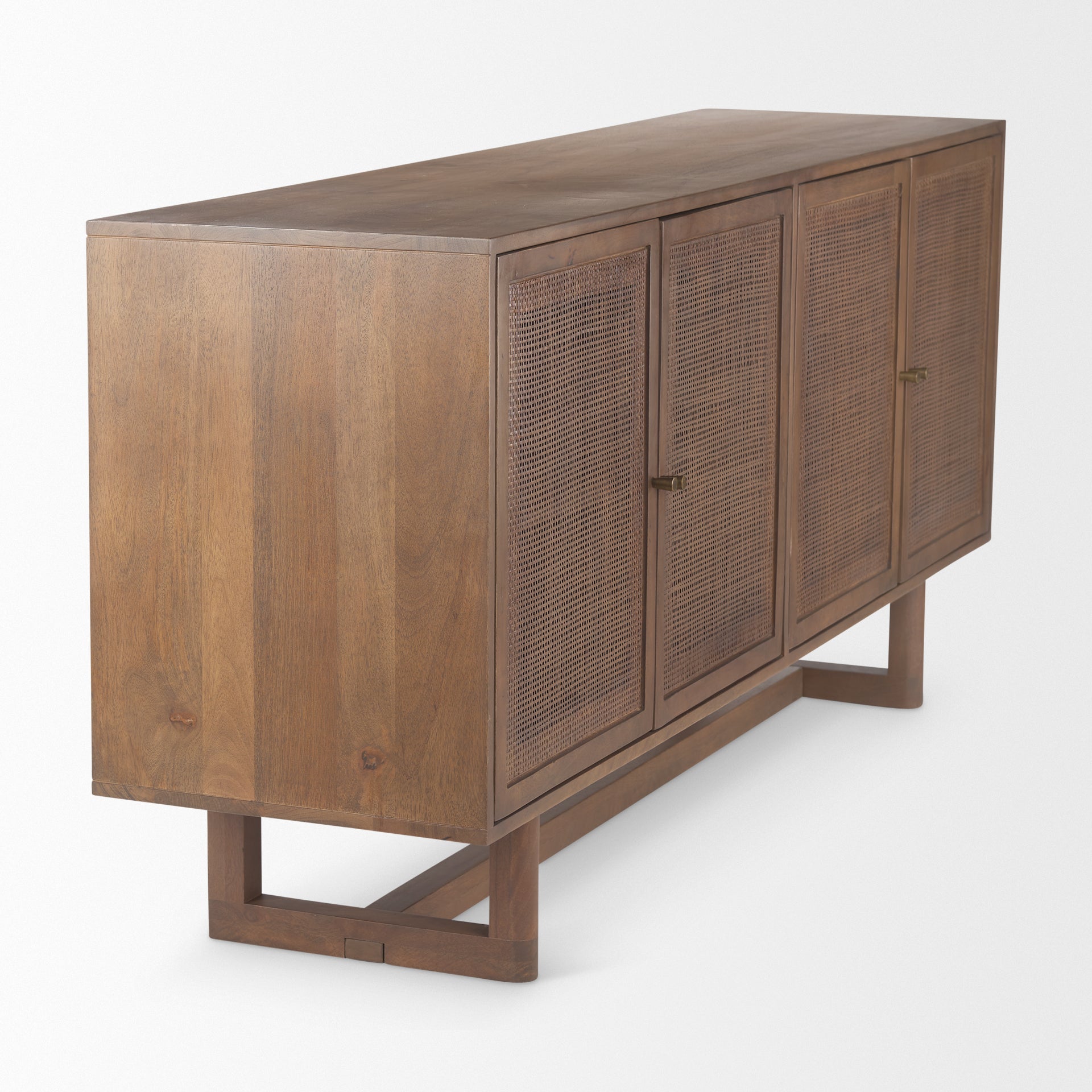 Grier Sideboard Medium Brown Wood | Cane Accent - sideboards-and-buffets