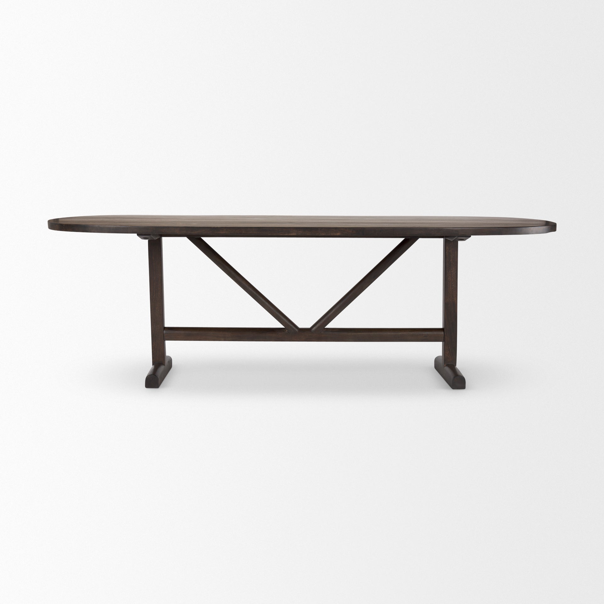 Viktor Dining Table Dark Brown Wood | 94L - dining-table