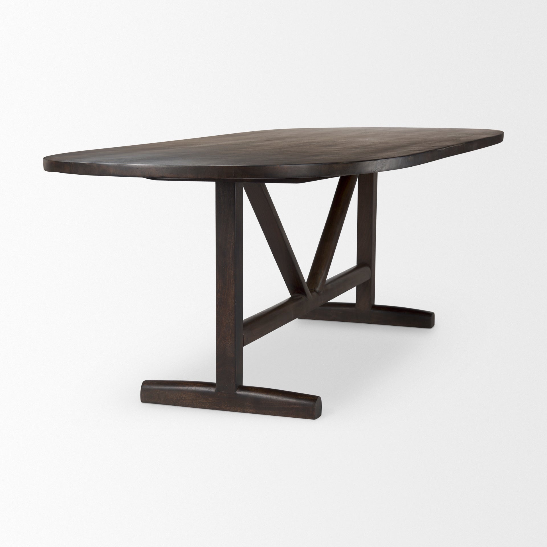 Viktor Dining Table Dark Brown Wood | 94L - dining-table