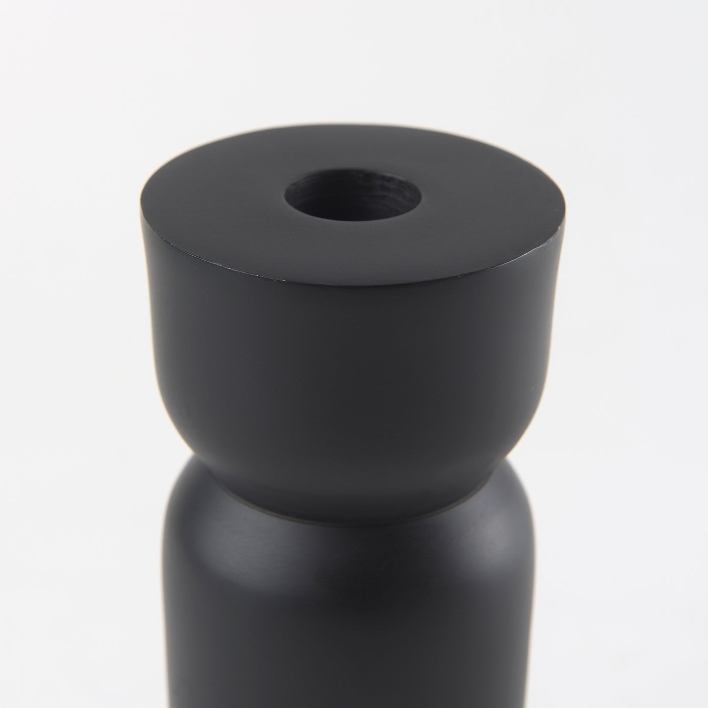 Malta Black Large Metal Candle Holder