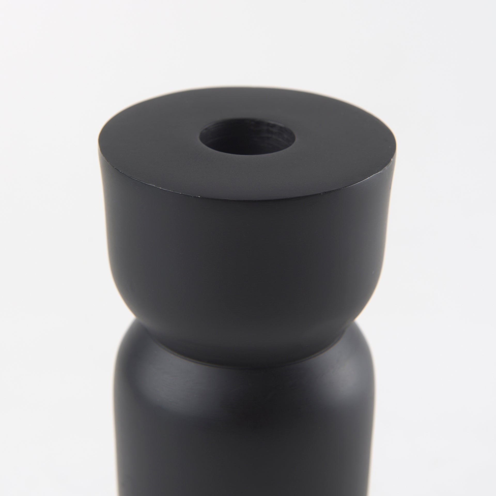 Malta Black Large Metal Candle Holder