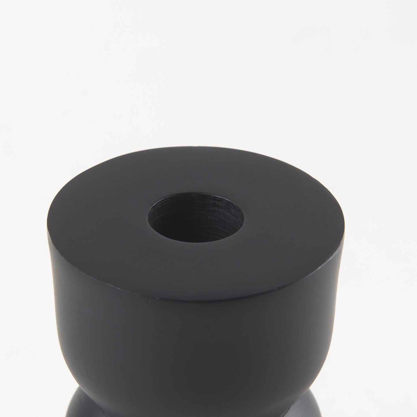 Malta Black Large Metal Candle Holder
